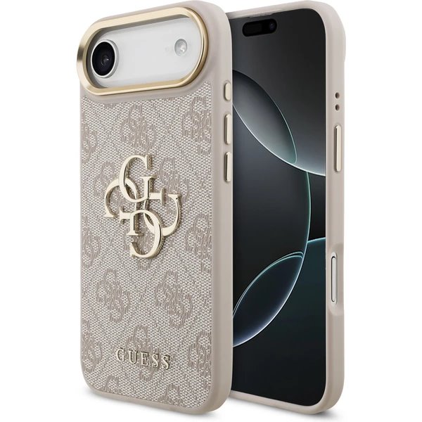 Guess PU Leather 4G Metal Logo Gold Frame kryt iPhone Air ružový 57983127122