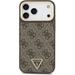 Guess PU Leather 4G Strass Triangle Logo Gold Frame MagSafe kryt iPhone 17 Pro hnedý 57983127113