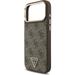Guess PU Leather 4G Strass Triangle Logo Gold Frame MagSafe kryt iPhone 17 Pro hnedý 57983127113