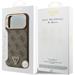 Guess PU Leather 4G Strass Triangle Logo Gold Frame MagSafe kryt iPhone 17 Pro hnedý 57983127113