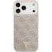 Guess PU Leather 4G Strass Triangle Logo Gold Frame MagSafe kryt iPhone 17 Pro Max ružový 57983127117