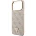 Guess PU Leather 4G Strass Triangle Logo Gold Frame MagSafe kryt iPhone 17 Pro Max ružový 57983127117