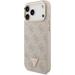 Guess PU Leather 4G Strass Triangle Logo Gold Frame MagSafe kryt iPhone 17 Pro ružový 57983127114