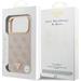 Guess PU Leather 4G Strass Triangle Logo Gold Frame MagSafe kryt iPhone 17 Pro ružový 57983127114