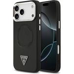 Guess PU Leather Triangle Logo MagSafe kryt iPhone 17 Pro čierny 57983127062