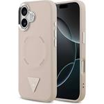 Guess PU Leather Triangle Logo MagSafe kryt iPhone 17 ružový 57983127059