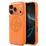 Guess PU Perforated 4G Logo MagSafe kryt iPhone 17 Pro Max oranžový 57983129035