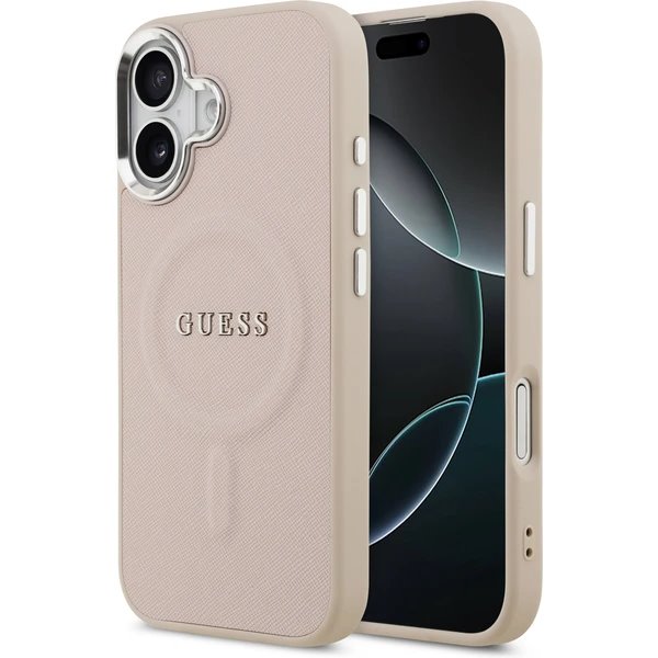 Guess PU Saffiano MagSafe kryt iPhone 17 ružový 57983127067