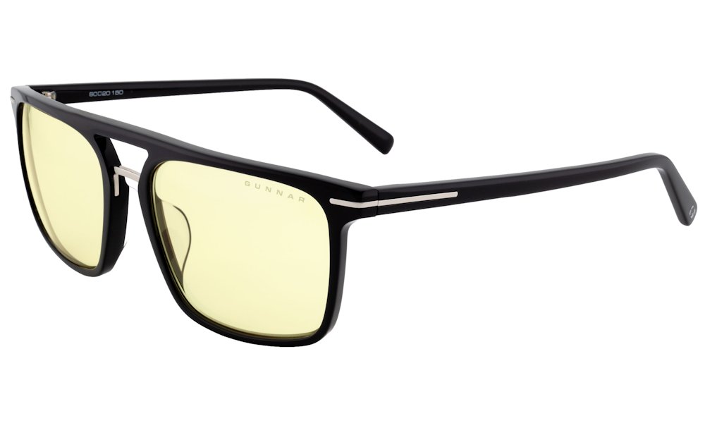 GUNNAR kancelářske/herní brýle BARTON ONYX jantarová skla BLF 65 GUNNAR focus BRT-00101