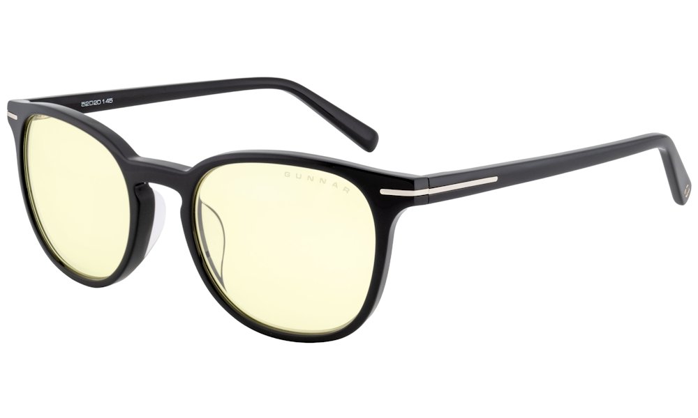 GUNNAR kancelářske/herní brýle DAVIS ONYX jantarová skla BLF 65 GUNNAR focus DAV-00101