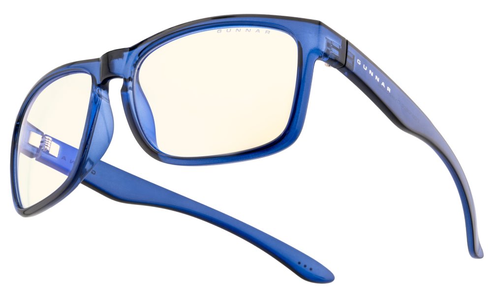 GUNNAR kancelářske/herní brýle INTERCEPT CRYSTAL COBALT * čírá skla * BLF 35 * GUNNAR focus INT-03409