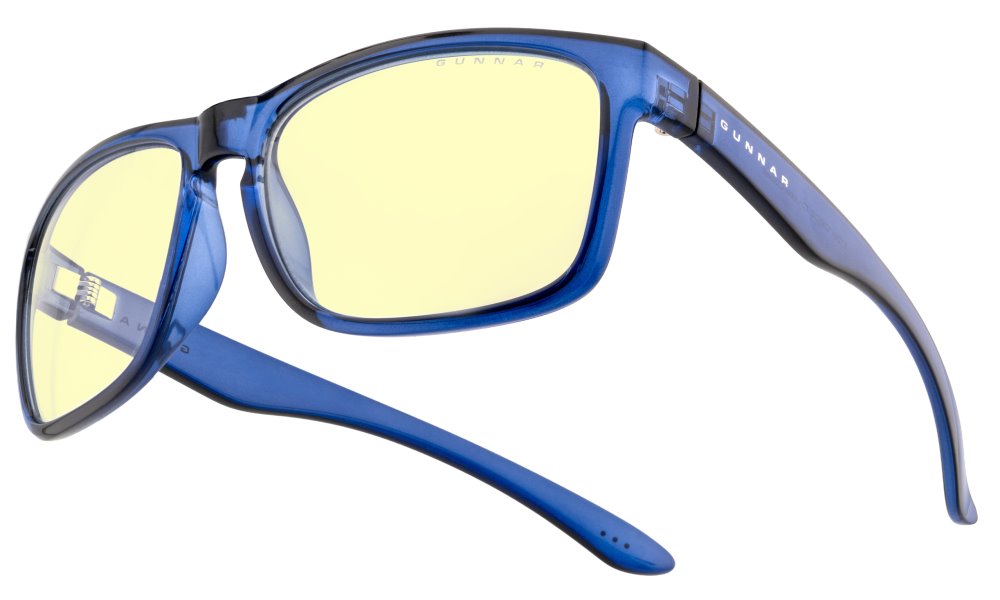 GUNNAR kancelářske/herní brýle INTERCEPT CRYSTAL COBALT * jantárová skla * BLF 65 * GUNNAR focus INT-03401