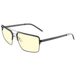 GUNNAR kancelářske/herní brýle PINNACLES ONYX-SILVER jantarová skla BLF 65 GUNNAR focus PIN-04401