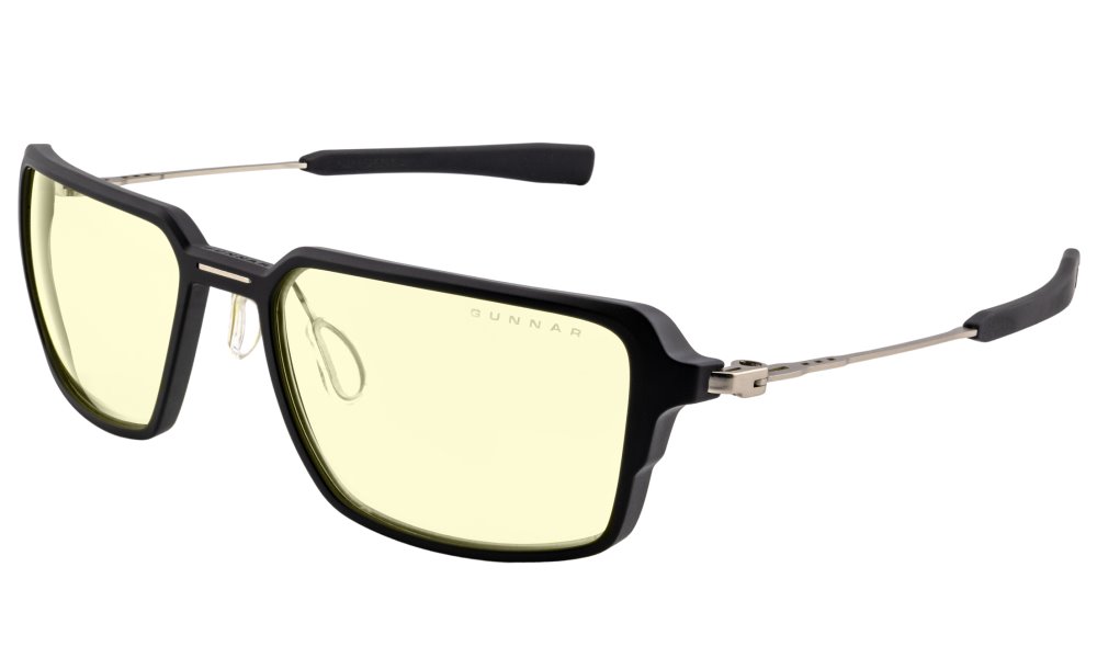 GUNNAR kancelářske/herní brýle TERA ONYX SILVER * jantárová skla BLF 65 * GUNNAR focus TER-01001