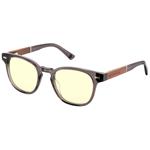 GUNNAR kancelářske/herní brýle TIOGA GRAY CRYSTAL/WALNUT jantarová skla MINERAL BLF 65 GUNNAR focus TIO-06625