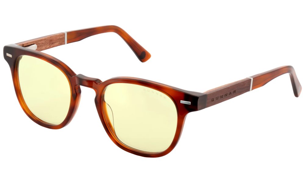 GUNNAR kancelářske/herní brýle TIOGA MAROON/ROSEWOOD jantarová skla MINERAL BLF 65 GUNNAR focus TIO-07425