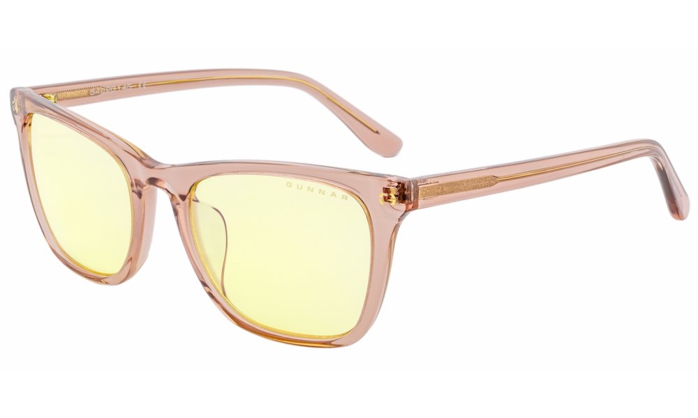 GUNNAR kancelářske/herní dioptrické brýle TINDRA READER ROSE LATTE * jantarová skla * BLF 65 * dioptrie TIN-02401-1.00