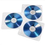 Hama CD/DVD Ring Binder Sleeves, 50 pcs./pack, white 84101