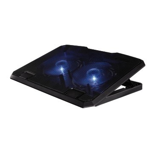 HAMA chladící stojan pro notebook Black/ 13,3" až 15,6"/ USB/ LED podsvícení/ černý 53065