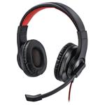 HAMA headset PC stereo HS-USB400/ drátová sluchátka + mikrofon/ USB/ citlivost 100 dB/mW/ černý 139927