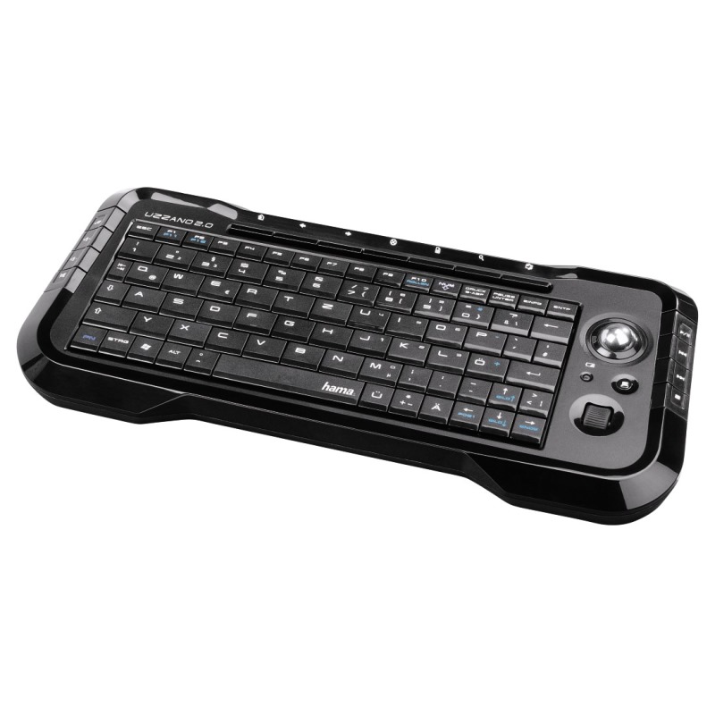 HAMA klávesnice Uzzano 2.0/ pro Smart TV/ bezdrátová/ nano USB/ CZ+SK/ černá 53822