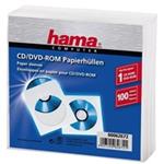 Hama ochranné obaly na CD/DVD, papierové, biele, 100 ks 62672