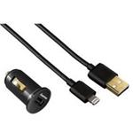 Hama piccolino Vehicle Charger, 5 V/2,4 A + Lightning Charg./Sync Cable, black 119431