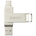 HAMA Rotate Pro, USB Kľúč, 64GB, strieborný 182490