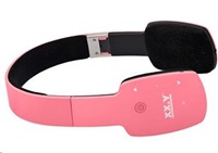 HEADPHONES BLUETOOTH XX.Y KUKI,ružová R-15 BT PINK