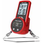 HELMER bezdrátový kuchyňský teploměr se dvěma sondami TM 26/ LCD displej/ - 50 až 300 °C/ červený Hlmtm26