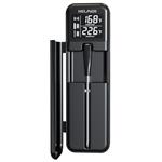 HELMER chytrý bezdrátový kuchyňský teploměr s jednou sondou TM 27/ LCD displej/ –10 až 100 °C/ Bluetooth/ černý Hlmtm27