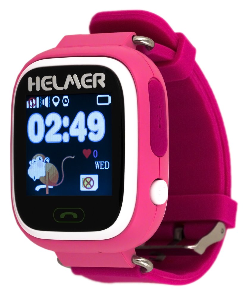 HELMER GPS lokátor LK 703 umístěný v chytrých dětských hodinkách s dotykovým displejem / růžové Helmer LK 703 P