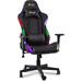 Herné kreslo Yenkee YGC 300RGB Stardust, čierne, podsvietené, polohovateľné 8590669299829