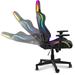 Herné kreslo Yenkee YGC 300RGB Stardust, čierne, podsvietené, polohovateľné 8590669299829