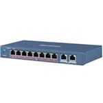 HIKVISION DS-3E0310HP-E switch 8x100TX PoE (1xHi-PoE- 60W) + 2x Gb, 110W - dosah až 250m