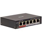 HiLook Powered by HIKVISION switch NS-0106P-45(B)/ 4x port/ 10/100 Mbps RJ45 ports PoE / 2x 100 Mbps uplink 301803814