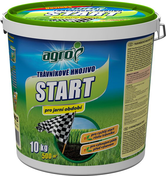 Hnojivo Agro Trávníkové hn.plast.kb. START 10kg 000333