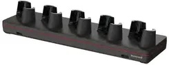 Honeywell CT70 5-bay charging base, power cord, up to 5pcs of CT70 with or w/o boot, power supply CT70-5CB-UVX-2