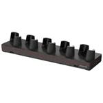 Honeywell CT70 5-bay charging base, power cord, up to 5pcs of CT70 with or w/o boot, power supply CT70-5CB-UVX-2