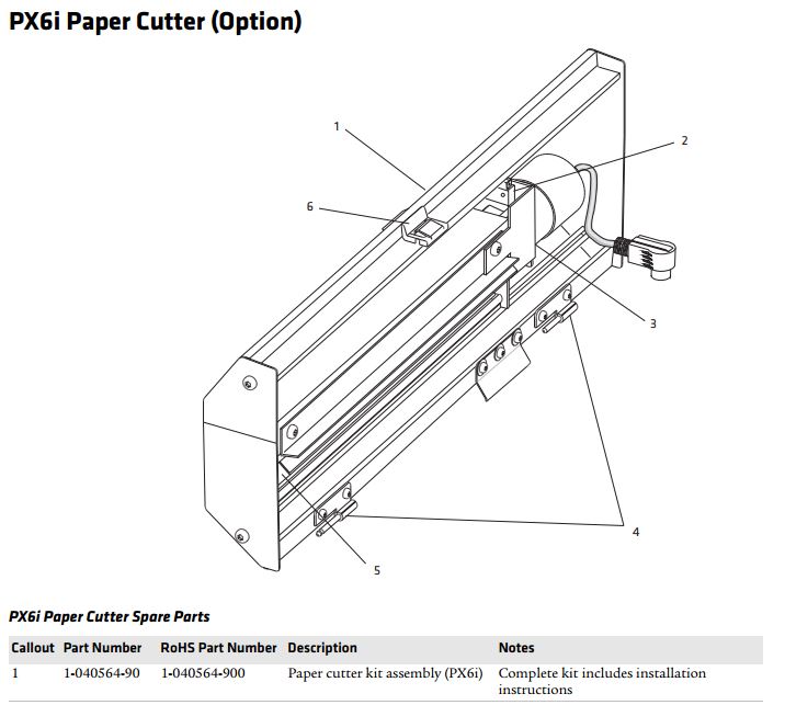 Honeywell Cutter Assy for EasyCoder PX6i ((Expect Longer Lea 1-040564-900