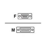 Honeywell RS232 kabel black, DB9, 5V, 2.9m , rovný,9F/15M 52-52557-3-FR