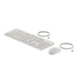 HP 225 G2 Wired Mouse Keyboard White sada klávesnice USB-A CZ/SK, biela s USB-A káblovou myšou, tro AW5S6AA