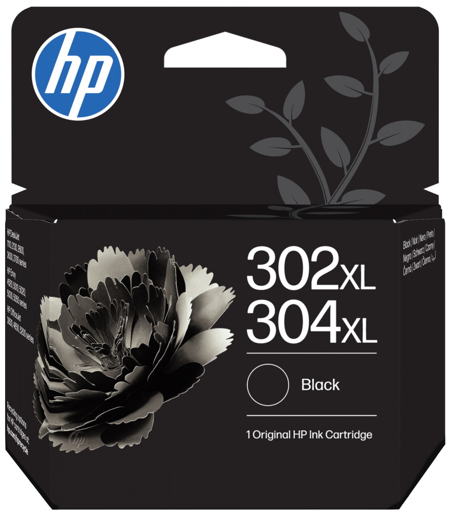 HP 302XL/304XL černá inkoustová kazeta, B7RT9AE originál