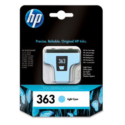 HP 363 - 5.5 ml - světle azurová - originál - inkoustová cartridge - pro Photosmart 31XX, 33XX, 825 C8774EE#BA3