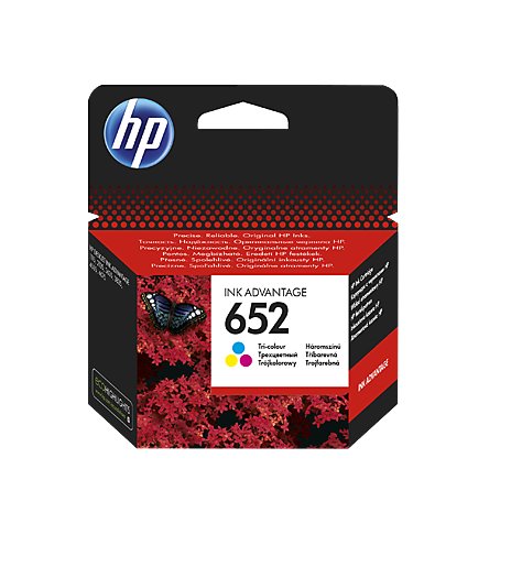 HP 652 3barevná ink kazeta, F6V24AE F6V24AE#BHK