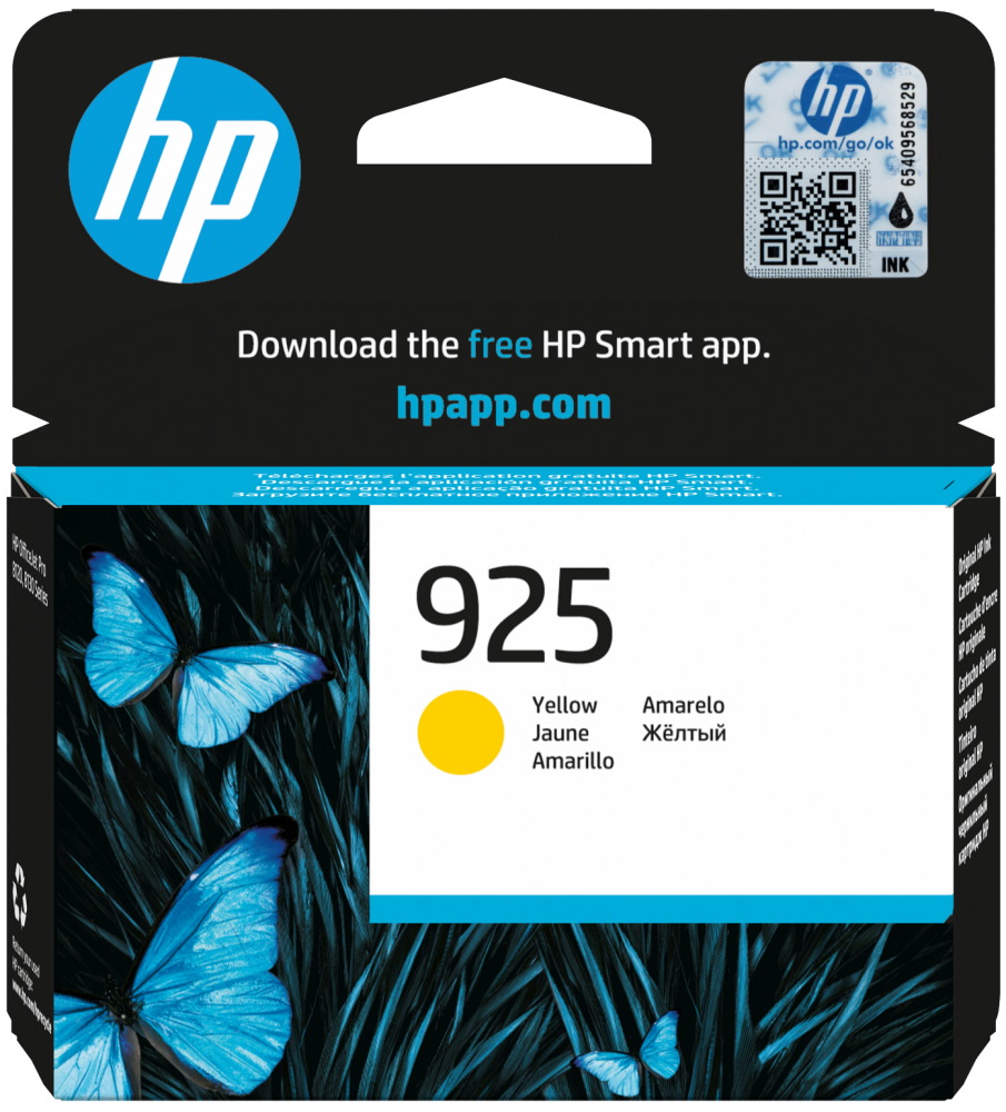 HP 925 Žlutá originální inkoustová kazeta 4K0V8PE
