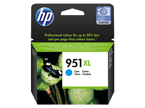 HP 951 XL azurová inkoustová kazeta, CN046AE