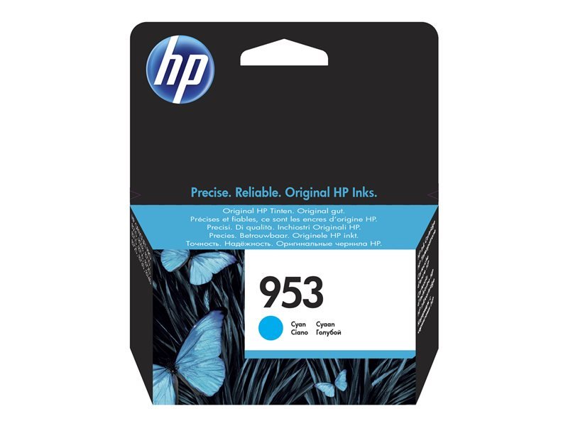 HP 953 - 10 ml - azurová - originál - inkoustová cartridge - pro Officejet Pro 77XX, 82XX, 87XX F6U12AE#BGY