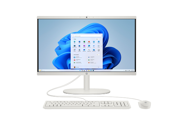 HP AIO 22-dg0011nc/21,45'' VA FHD AG/Intel N100/8GB/512GB SSD/Intel UHD/5xUSB/1xHDMI/RJ-45/65W/2y/WIN 11 Hom DK4E5EA#BCM