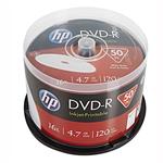 HP DVD-R, DME00025WIP-3, 50-pack, 4.7GB, 16x, 12cm, cake box, Printable, pre archiváciu dát